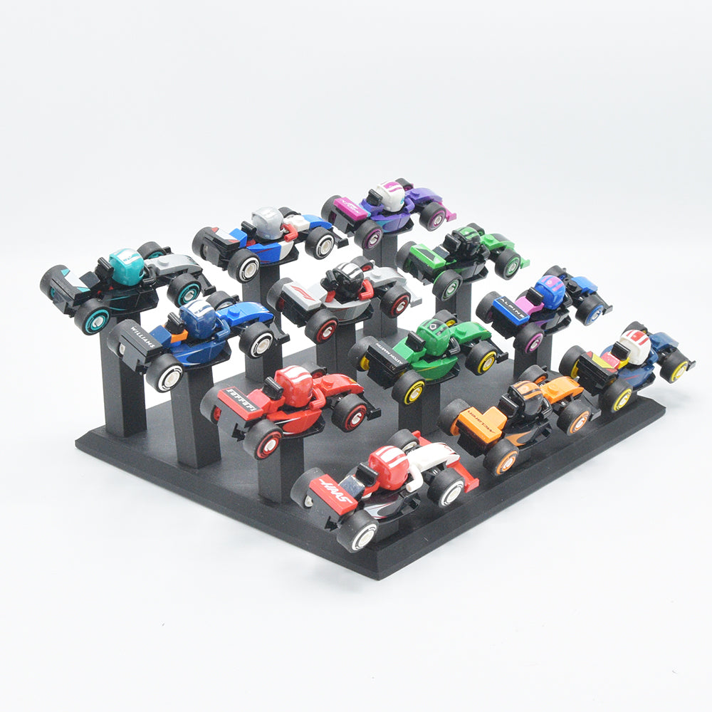 Display Standaard voor LEGO® F1 Minifigures – Standaard voor 12 F1 Minifigure Auto’s | Display - Standaard - Houder - Cadeau
