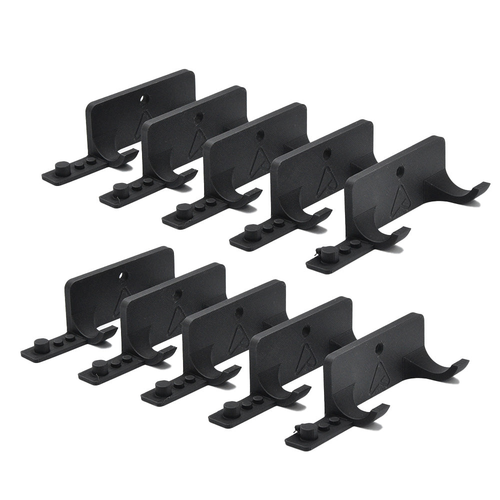 Set 10x Muurbeugel voor LEGO® Speed Champions Auto's met plek voor Minifigure en Helm | Wandmontage voor F1 Auto's
