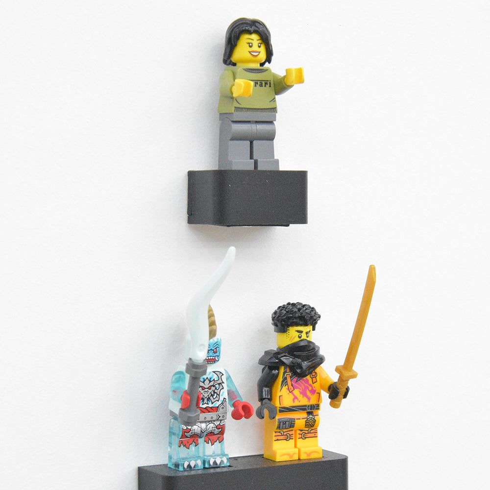 Zwevende Muur Plank voor LEGO® Minifigures - 1 tot 6 Minifigures