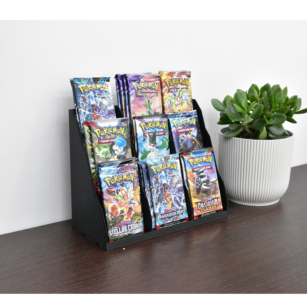Modulaire TCG Kaarten Display – 9-Vaks Houder voor Pokémon, Booster Packs & Toploaders