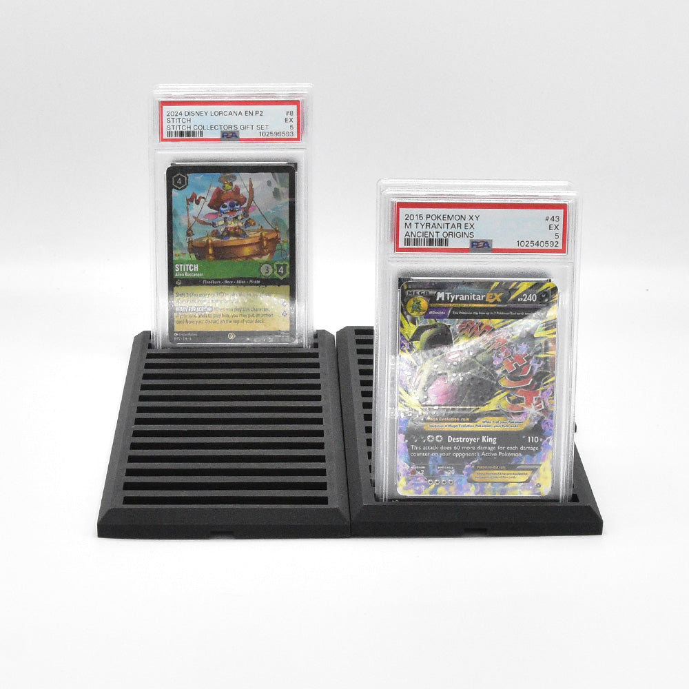 Modulaire PSA & Beckett Slab Houder – 15 Slabs per Rij – Verbindbaar Display voor Pokémon & TCG Collecties