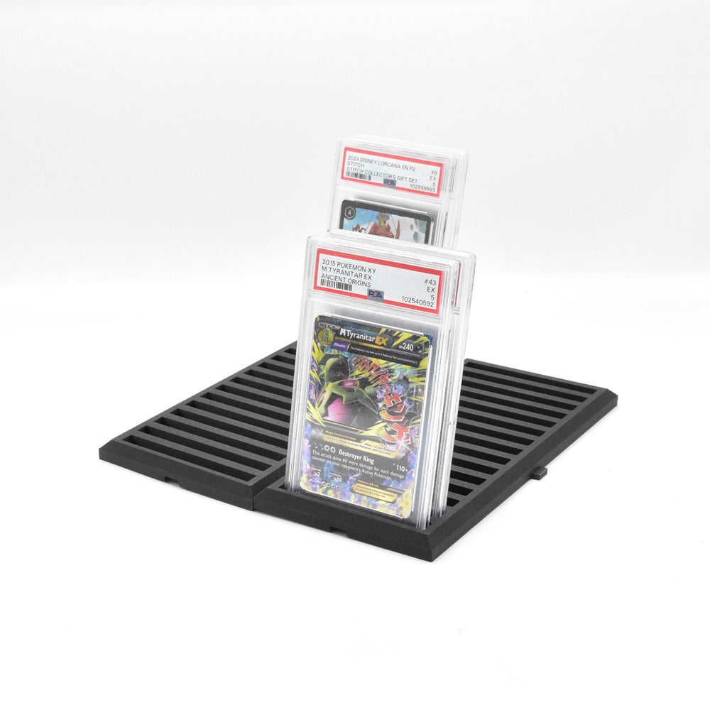Modulaire PSA & Beckett Slab Houder – 15 Slabs per Rij – Verbindbaar Display voor Pokémon & TCG Collecties