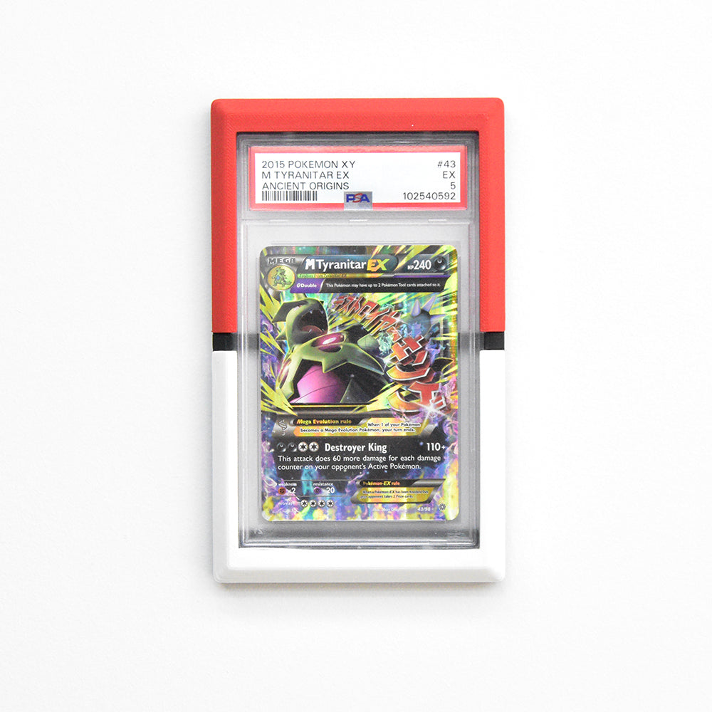 PSA Muurdisplay in Pokemon Kleuren / Stijl – 3D-Geprint Frame voor Graded Kaarten (Schroef- of Tape-Montage)
