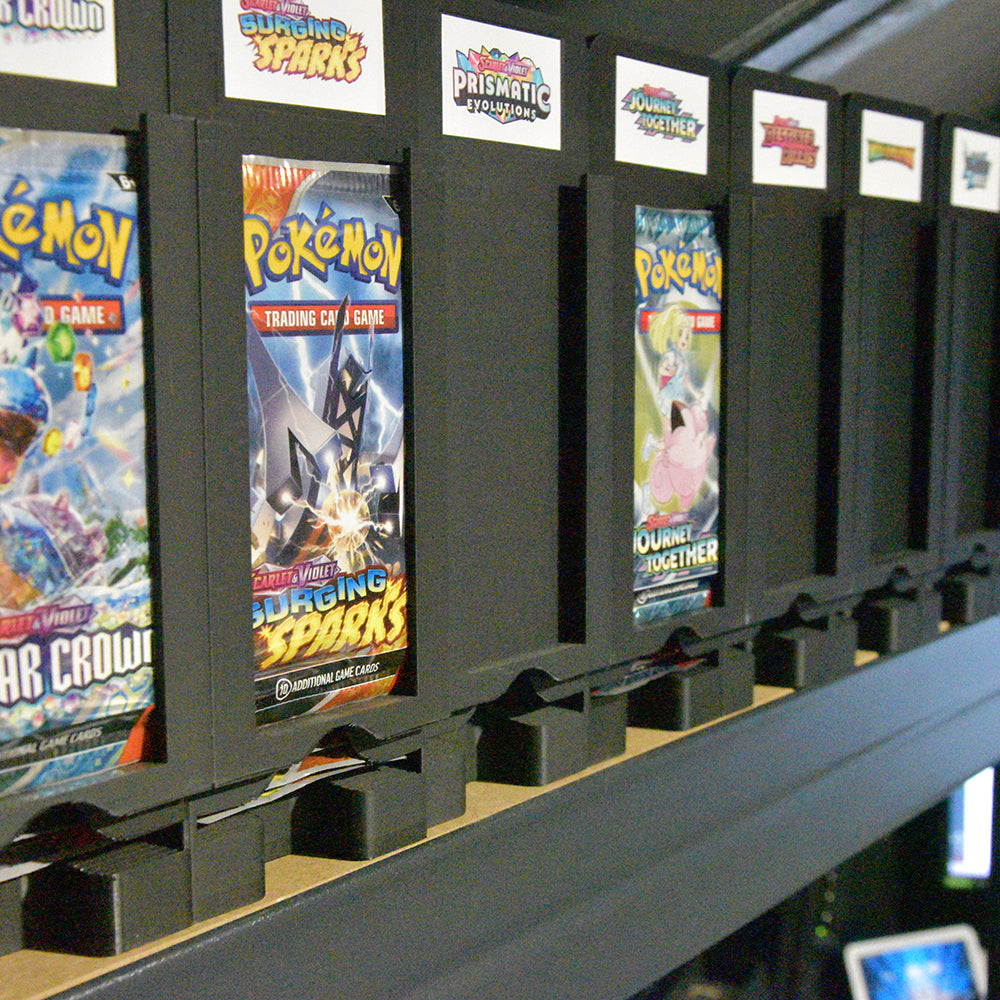 TCG Booster Pack Dispenser – Magnetisch Koppelbaar Display voor Pokémon, Lorcana, Magic & meer