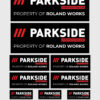 12x Gepersonaliseerde "Property Of" Parkside Stickers | 3 Maten | Gelamineerd