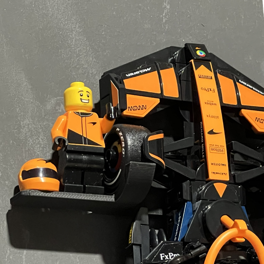 Set 10x Muurbeugel voor LEGO® F1 Speed Champions Auto's | Wandmontage voor F1 Auto's | Display - Houder - Beugel - Standaard