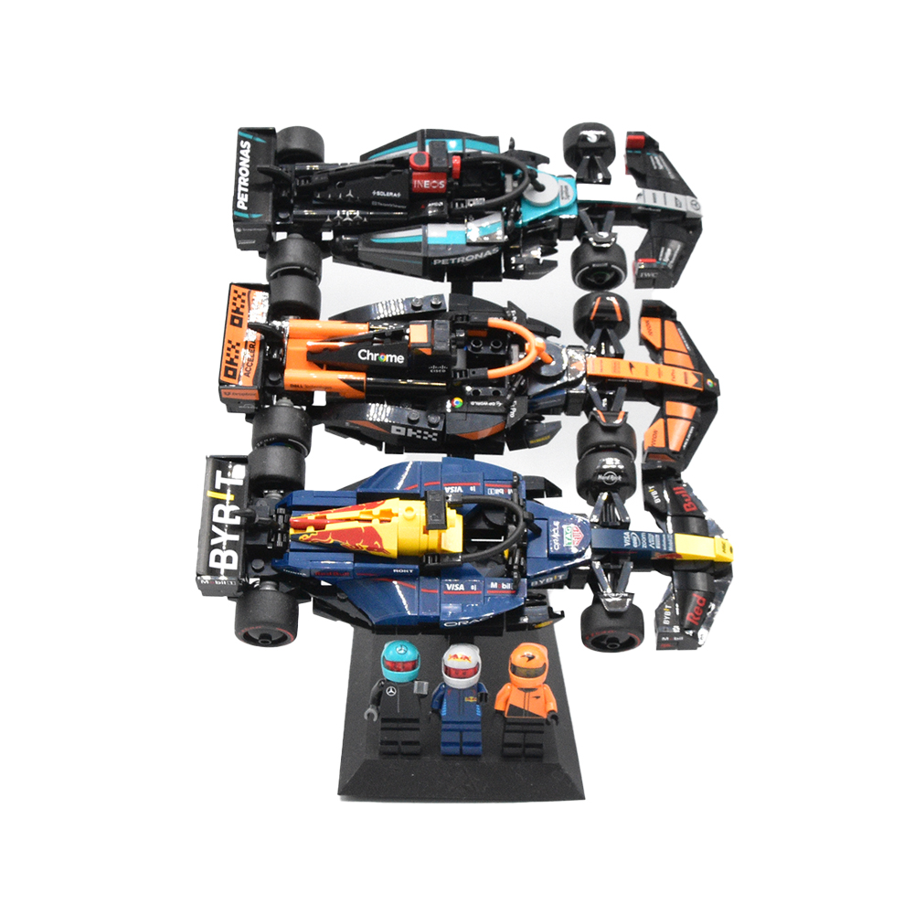 Display Standaard voor 3x LEGO® F1 Speed Champions Auto's | Display - Houder - Beugel - Standaard