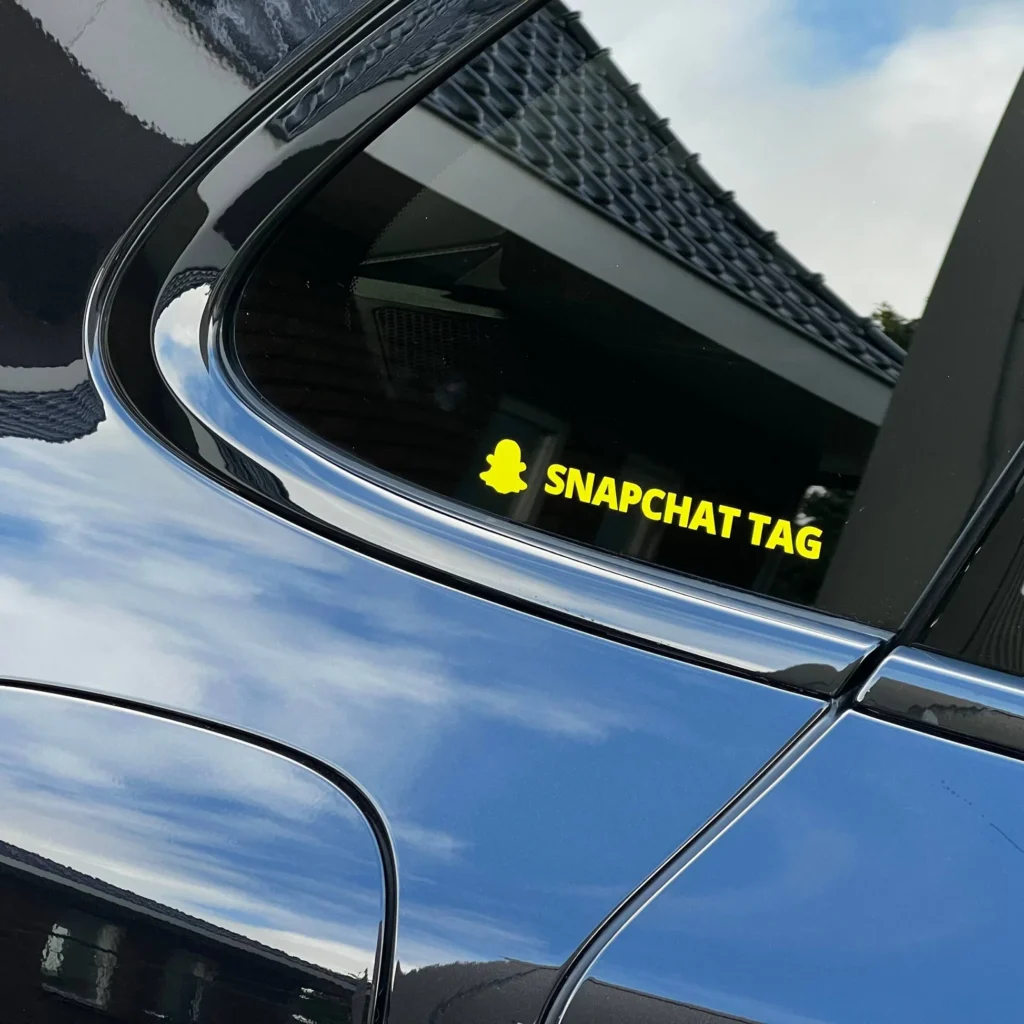 Gepersonaliseerde Snapchat Social Media Sticker | Raamsticker | Sticker voor op Auto | Verschillende hoogtes autostickers