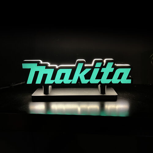 Makita Powertools Logo LED Lichtbox | Perfect Cadeau | Garage / Mancave | 24.6x58x37mm | 5V USB