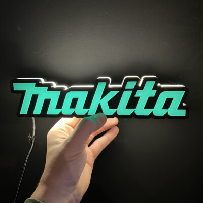 Makita Powertools Logo LED Lichtbox | Perfect Cadeau | Garage / Mancave | 24.6x58x37mm | 5V USB