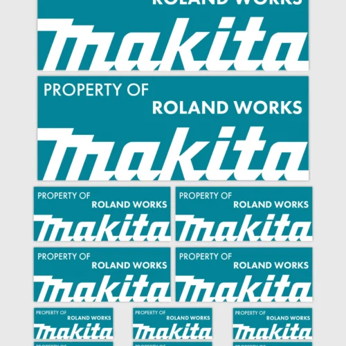 makita-personalised-sticker-set-scaled_1 12x Gepersonaliseerde "Property Of" Makita Gereedschap Stickers | 3 Maten | Gelamineerd