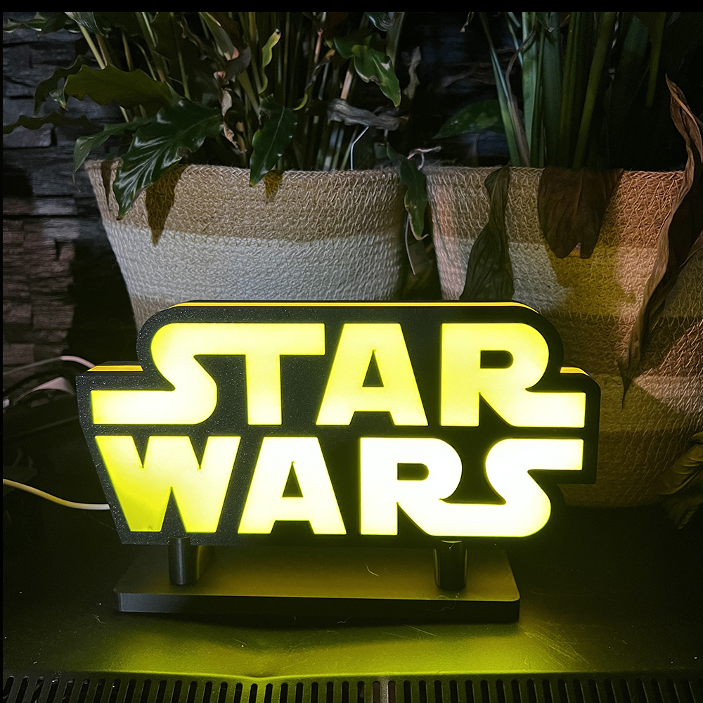 Star Wars Logo LED Lichtbox | Perfect Cadeau | Garage / Mancace | 24.5x11.8x37mm | 5V USB