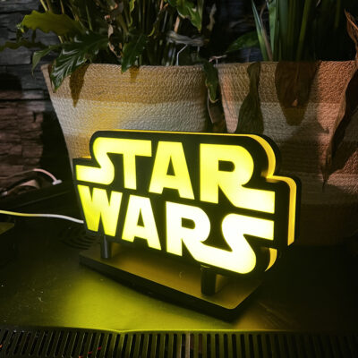 Star Wars Logo LED Lichtbox | Perfect Cadeau | Garage / Mancace | 24.5x11.8x37mm | 5V USB