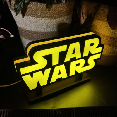 Star Wars Logo LED Lichtbox | Perfect Cadeau | Garage / Mancace | 24.5x11.8x37mm | 5V USB