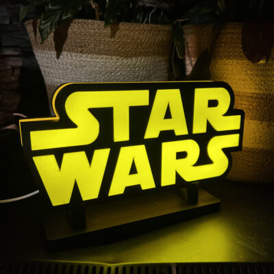 Star Wars Logo LED Lichtbox | Perfect Cadeau | Garage / Mancace | 24.5x11.8x37mm | 5V USB