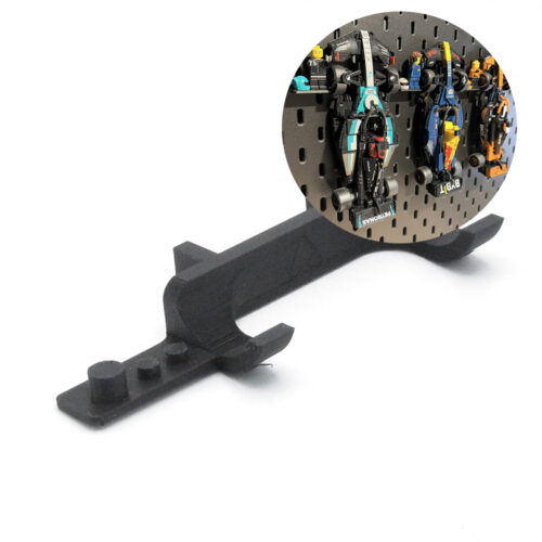 IKEA Skadis Beugel voor LEGO® F1 Speed Champions Auto's | Voor F1 Auto's met Helm en Rijder Bevestiging | Display - Houder - Beugel - Standaard