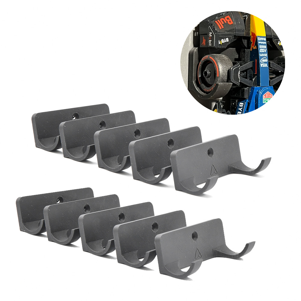 studioalpha-lego-speedchampions-muur-mount-10-pack2 Set 10x Muurbeugel voor LEGO® F1 Speed Champions Auto's | Wandmontage voor F1 Auto's | Display - Houder - Beugel - Standaard