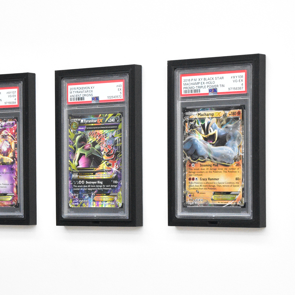 PSA Slab Muurhouder – Display Houder voor 1 Graded Kaart (Zelfklevend, Voor PSA Slabs)