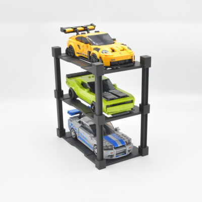 Modulaire Garage 3x voor LEGO® Speed Champions Auto's | Display - Houder - Beugel - Standaard