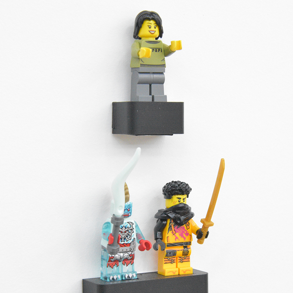 Zwevende Muur Plank voor LEGO® Minifigures - 1 tot 6 Minifigures