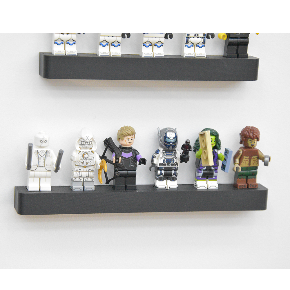 Zwevende Muur Plank voor LEGO® Minifigures - 1 tot 6 Minifigures