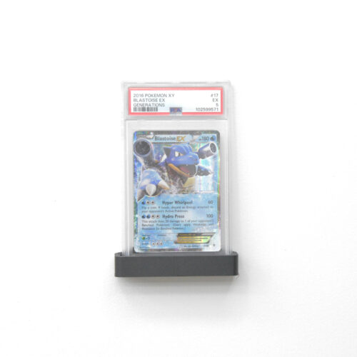 Muurbeugel / Muurhouder voor PSA & Becket Slabs | Monteren via Schroefgat of Dubbelzijdig Tape | TCG / Pokemon