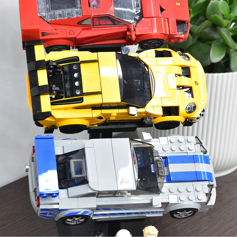 Universele Display Standaard voor 3x LEGO® Speed Champions Auto's | Display - Houder - Beugel - Standaard