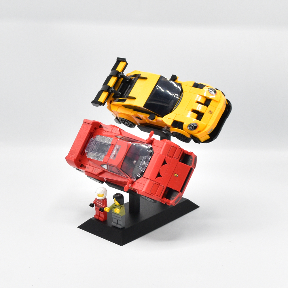Universele Display Standaard voor 2x LEGO® Speed Champions Auto's  | Display - Houder - Beugel - Standaard