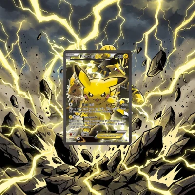 Pikachu EX #XY124 - Promo Extended Artwork Display Frame | 18x24cm | Frame voor Raw (Sleeved of Toploaders) & PSA Slabs