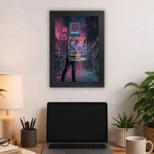 Team Rocket's Mewtwo ex #231 - Destined Rivals Extended Artwork Display Frame | 18x24cm | Frame voor Raw (Sleeved of Toploaders) & PSA Slabs