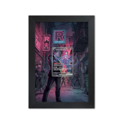 Team Rocket's Mewtwo ex #231 - Destined Rivals Extended Artwork Display Frame | 18x24cm | Frame voor Raw (Sleeved of Toploaders) & PSA Slabs