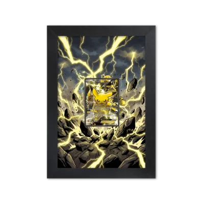 Pikachu EX #XY124 - Promo Extended Artwork Display Frame | 18x24cm | Frame voor Raw (Sleeved of Toploaders) & PSA Slabs