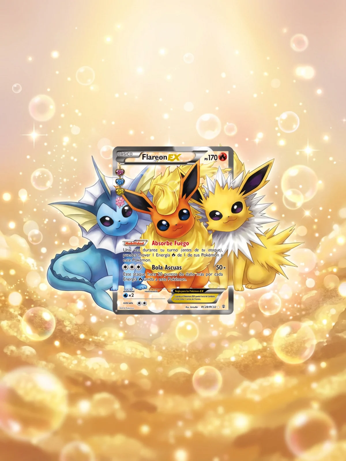 Flareon Ex #RC28 - Generations Extended Artwork Display Frame | 18x24cm | Frame voor Raw (Sleeved of Toploaders) & PSA Slabs