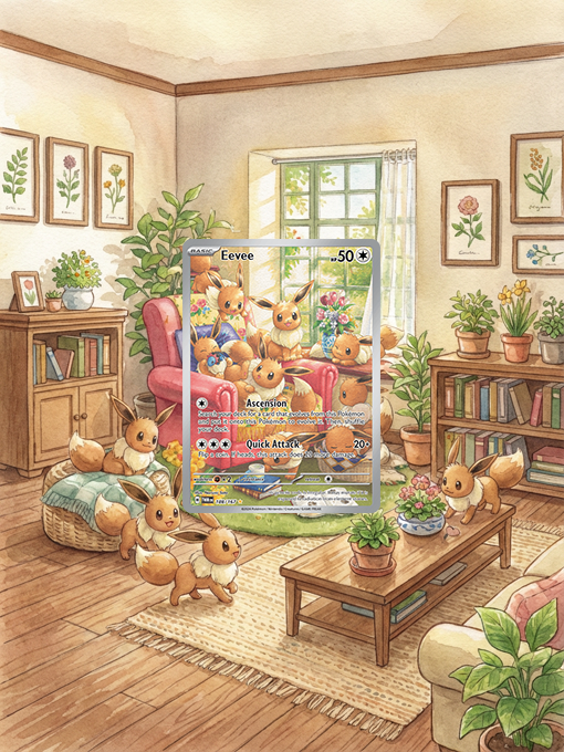 Eevee #188 - Twilight Masquerade Extended Artwork Display Frame | 18x24cm | Frame voor Raw (Sleeved of Toploaders) & PSA Slabs