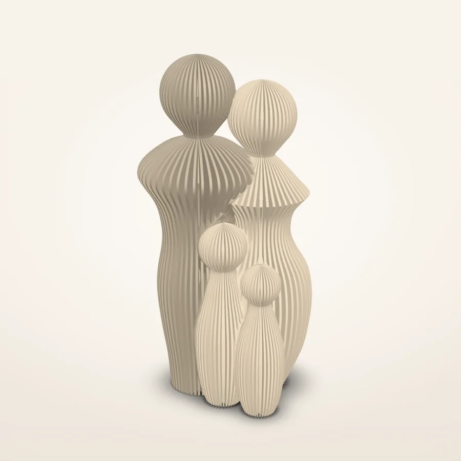 Beeldje met huisdier van je gezin, vinnen en eigen kleuren