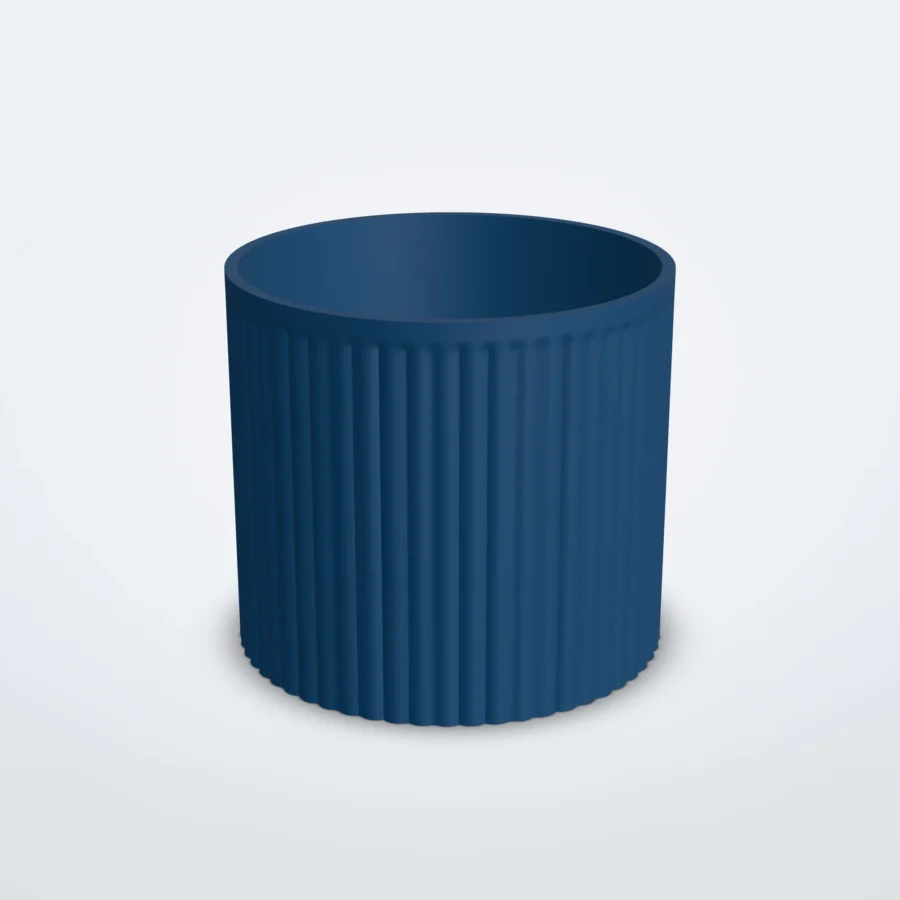 Ronde bloempot met textuur, voor kweekpot S tot XL – Birk