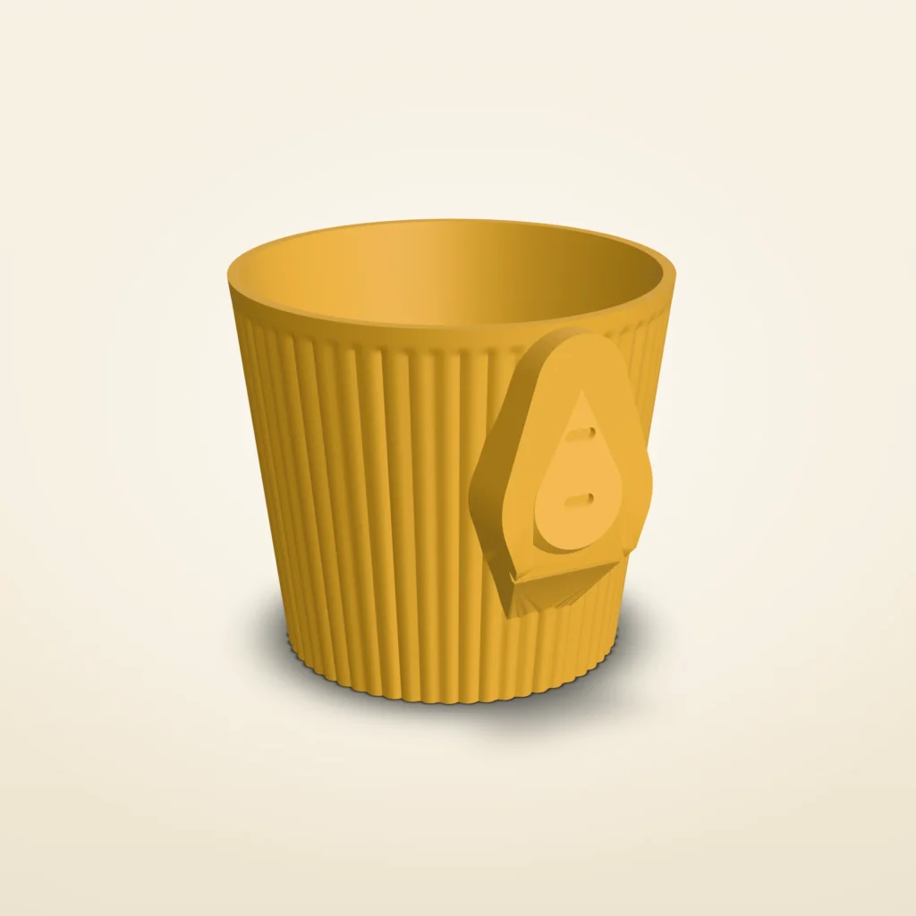 Taps toelopende wandplanter met textuur – Lind