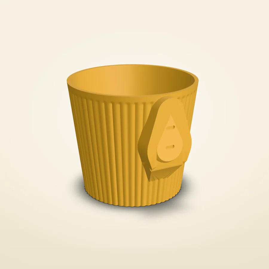 Taps toelopende wandplanter met textuur – Lind