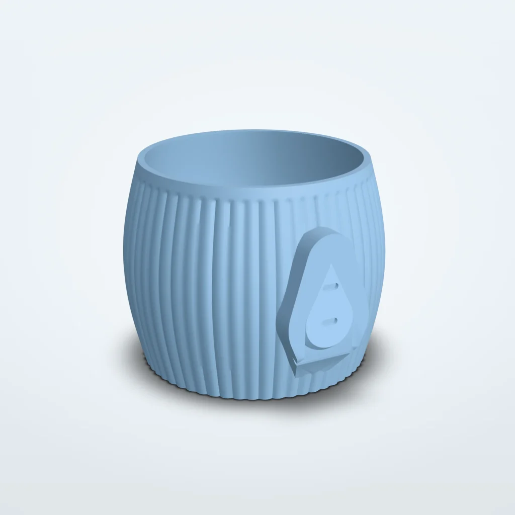 Tonvormige wandplanter met textuur, voor kweekpot S tot XL – Olm