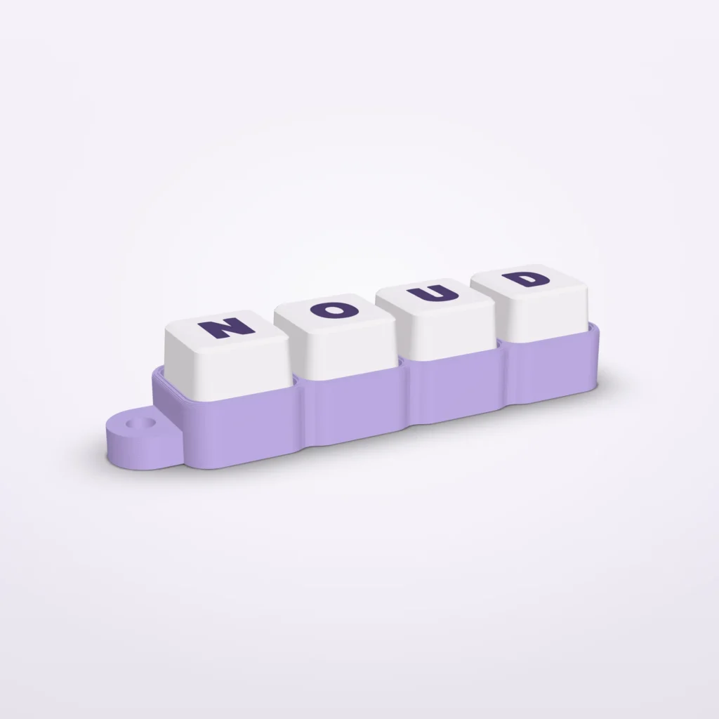 Fidget clicker in eigen vorm – 1 tot 12 toetsen, lage voet