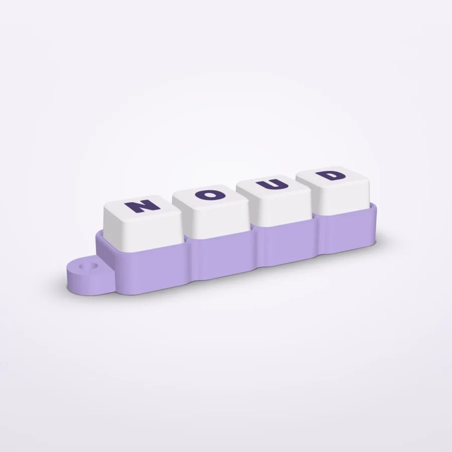 Fidget clicker in eigen vorm – 1 tot 12 toetsen, lage voet
