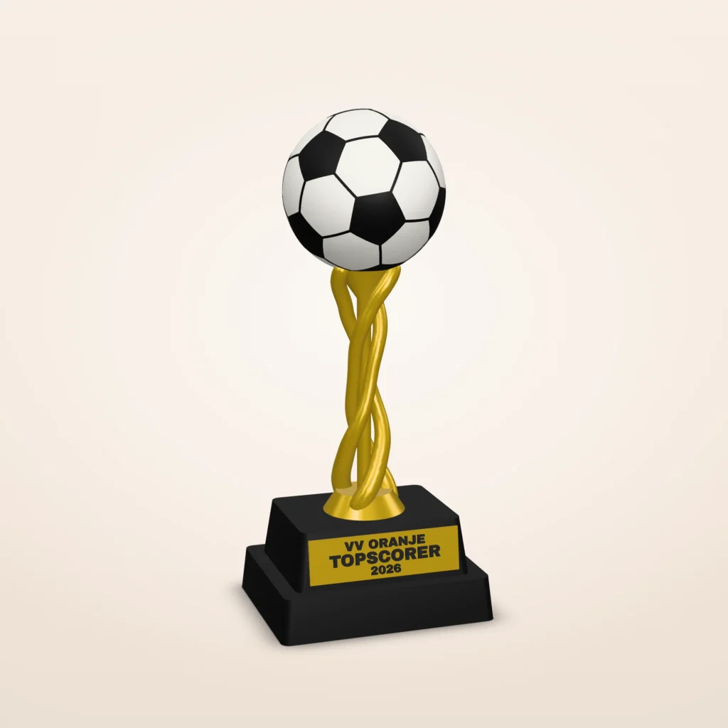 Ontwerp je eigen trofee – elke vorm, sport, metaal en formaat