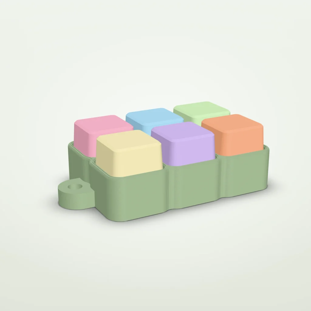 Fidget clicker als toetsenblok – 1 tot 12 toetsen