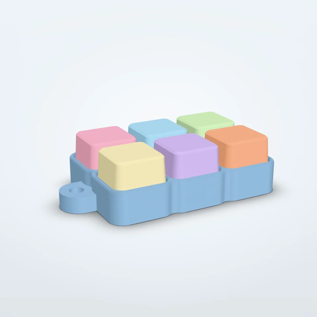 Fidget clicker als toetsenblok – 1 tot 12 toetsen, lage voet