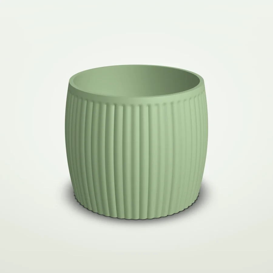 Bloempot met textuur zelf ontwerpen in 3D, elke maat en kleur